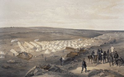 Camp of the Naval Brigade Before Sebastopol, 1855 by William Crimea Simpson